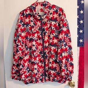 Bogart Red & Navy Star-Print Bomber Jacket